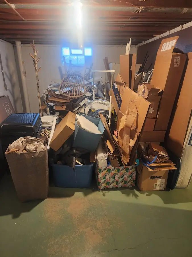 Roll-off dumpster container at job site for Construction Dumpster Rental in Carlinville